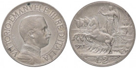 SAVOIA - Vittorio Emanuele III (1900-1943) - 2 Lire 1912 Quadriga lenta Pag. 735; Mont. 150 AG
BB-SPL