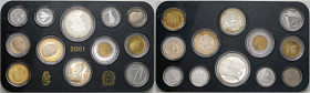 REPUBBLICA ITALIANA - Repubblica Italiana (monetazione in lire) (1946-2001) - Serie zecca 2001 Mont. 38 In confezione - 12 valori
FS