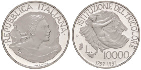 REPUBBLICA ITALIANA - Repubblica Italiana (monetazione in lire) (1946-2001) - 10.000 Lire 1997 - Tricolore Mont. 53bis AG In confezione
FS