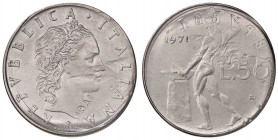REPUBBLICA ITALIANA - Repubblica Italiana (monetazione in lire) (1946-2001) - 50 Lire 1971 AC Doppia battitura
qFDC