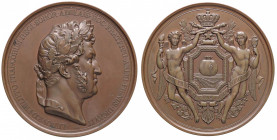MEDAGLIE ESTERE - FRANCIA - Napoleone III (1852-1870) - Medaglia 1843 - Premio per l'agricoltura AE Opus: Barre Ø 73 Sul bordo CUIVRE
qFDC