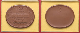 MEDAGLIE ESTERE - GERMANIA - Repubblica Federale (1949) - Medaglia 1960 - 125 anni della ferrovia Norimberga-Furth Porcellana mm 86x107 In confezione...