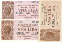 CARTAMONETA - BIGLIETTI DI STATO - Luogotenenza (1944-1946) - Lira 23/11/1944 - Tre decreti Alfa 17/18/19
FDS