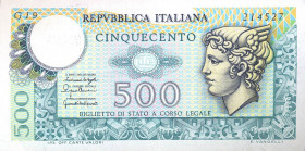 CARTAMONETA - BIGLIETTI DI STATO - Repubblica Italiana (monetazione in lire) (1946-2001) - 500 Lire - Mercurio 500 lire mercurio Lotto di 58 biglietti...