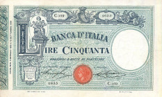 CARTAMONETA - BANCA d'ITALIA - Vittorio Emanuele III (1900-1943) - 50 Lire - Barbetti con matrice 04/01/1920 Alfa 145; Lireuro 3/31 R Stringher/Sacchi...