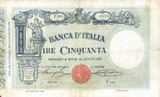 CARTAMONETA - BANCA d'ITALIA - Vittorio Emanuele III (1900-1943) - 50 Lire - Barbetti con matrice 13/11/1919 Alfa 144; Lireuro 3/30 R Stringher/Sacchi...