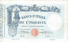 CARTAMONETA - BANCA d'ITALIA - Vittorio Emanuele III (1900-1943) - 50 Lire - Barbetti con matrice 22/01/1919 Alfa 141; Lireuro 3/27 RRR Canovai/Sacchi...