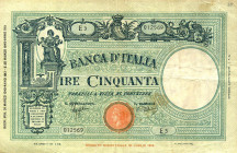 CARTAMONETA - BANCA d'ITALIA - Vittorio Emanuele III (1900-1943) - 50 Lire - Fascetto 31/03/1943 - Grande L Alfa 200; Lireuro 9A Azzolini/Urbini
qBB