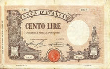 CARTAMONETA - BANCA d'ITALIA - Vittorio Emanuele III (1900-1943) - 100 Lire - Barbetti con matrice 29/06/1915 Alfa 293; Lireuro 15/21 Stringher/Sacchi...
