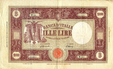 CARTAMONETA - BANCA d'ITALIA - Repubblica Italiana (monetazione in lire) (1946-2001) - 1.000 Lire - Barbetti (testina) 22/07/1946 Alfa 638; Lireuro 51...