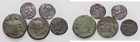 LOTTI - Repubblicane Lotto di 5 monete, i 2 denari sono suberati
med. MB