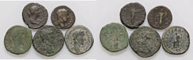 LOTTI - Imperiali 3 sesterzi, asse e dupondio Lotto di 5 monete
med. MB