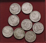 LOTTI - Estere ETIOPIA - 50 cents 1936, lotto di 9 monete
MB÷BB