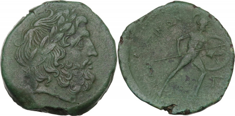 Sicily. Messana. The Mamertinoi. AE Pentonkion, 208-200 BC. Obv. Laureate head o...