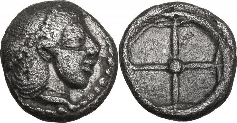 Sicily. Syracuse. Hieron I (478-466 BC). AR Litra, c. 475-470 BC. Obv. Diademed ...