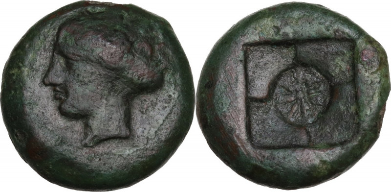 Sicily. Syracuse. Dionysios I (405-367 BC). AE Hemilitron, 405-375 BC. Obv. Head...