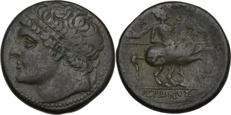 Sicily. Syracuse. Hieron II (274-215 BC). AE 27 mm. 240-215 BC. Obv. Diademed he...