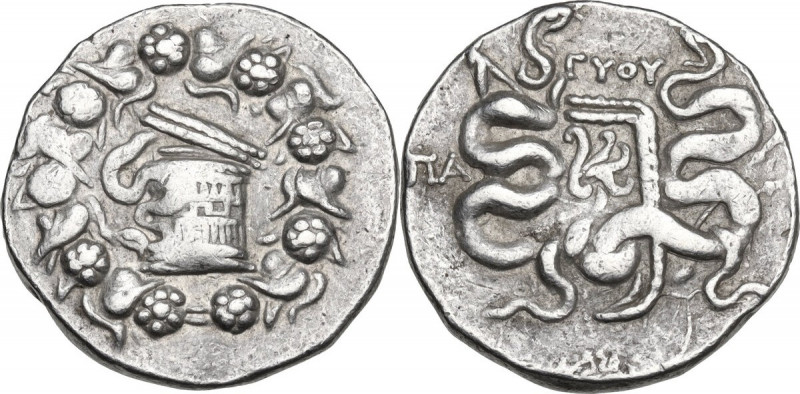 Greek Asia. Phrygia, Apameia. AR Cistophorus, Gyoy - , magistrate, c. 133-67 BC:...
