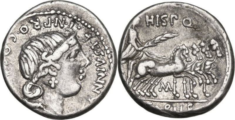 C. Annius with C. Tarquitius. AR Denarius, 82-81 BC. Obv. C. ANNIVS T.F.T.N. PRO...