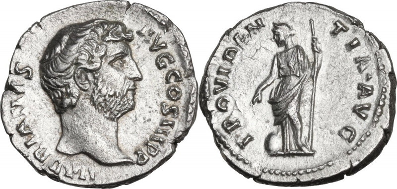 Hadrian (117-138). AR Denarius, 134-138 AD. Obv. HADRIANVS AVG COS III P P. Bare...