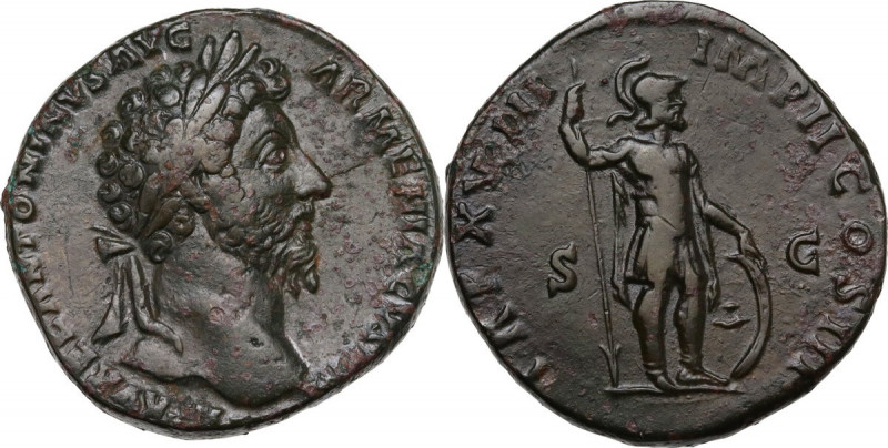 Marcus Aurelius (161-180). AE Sestertius, 163-164 AD. Obv. M AVREL ANTONINVS AVG...