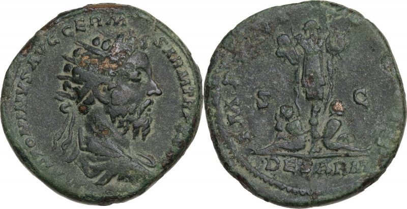 Marcus Aurelius (161-180). AE Dupondius, 176-177 AD. Obv. M ANTONINVS AVG GERM S...