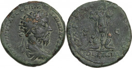 Marcus Aurelius (161-180). AE Dupondius, 176-177 AD. Obv. M ANTONINVS AVG GERM SARM TR P XXXI. Radiate, draped and cuirassed bust right. Rev. DE SARM ...
