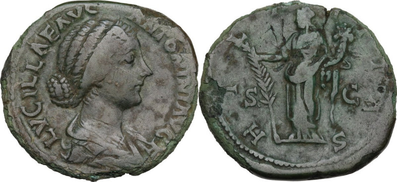 Lucilla, wife of Lucius Verus (died 183 AD). AE Sestertius, struck under Marcus ...