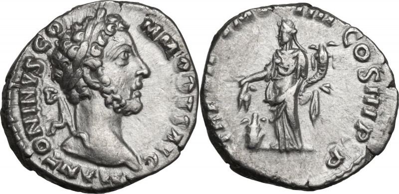 Commodus (177-192). AR Denarius, 181-182. Obv. M ANTONINVS COMMODVS AVG. Laureat...