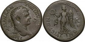 Caracalla (198-217). AE 33mm. Antioch mint, Pisidia, c. 205-217 AD. Obv. IMP CAE M AVR ANTONINVS PIVS AVG. Laureate head right. Rev. VICT DD NN COL AN...