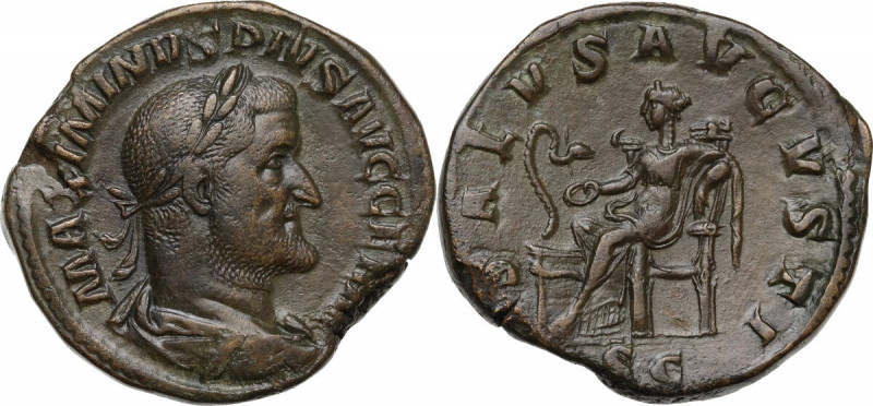 Maximinus I (225-238). AE Sestertius, Rome mint. Obv. MAXIMINVS PIVS AVG GERM. L...