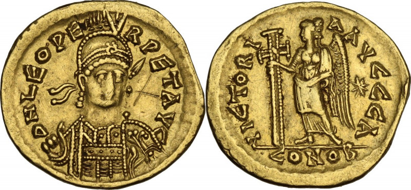 Leo I (457-474). AV Solidus, Constantinople mint, 462 or 466 AD. Obv. DN LEO PER...