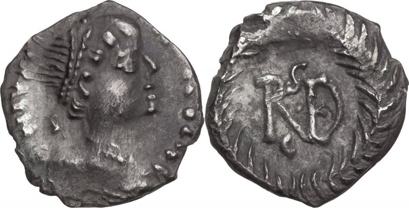 Ostrogothic Italy, Amalasuntha (534-535). AR Quarter Siliqua in the name of Just...