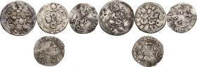Lotto di cinque (5) monete medievali in argento. AG.
