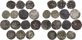 Lotto di quattrodici (14) monete medievali di ambito toscano. MI. Notato un denaro piccolo per Berignone.