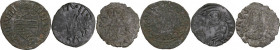 Lotto di tre (3) monete di ambito papale di Paolo II e Innocenzo VIII. Una per la zecca di Ancona. MI.