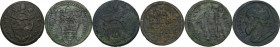 Lotto di tre (3) monete papali. AE.