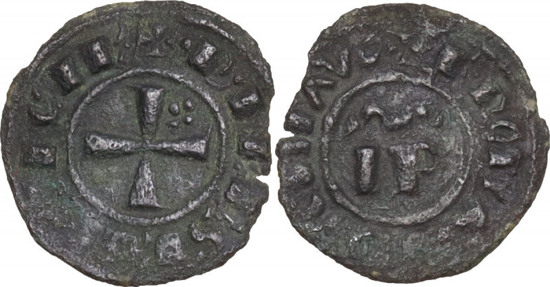 Messina. Federico II di Svevia (1197-1250). Mezzo denaro c. 1246. Sp. 141; Trava...