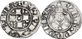 Roma. Urbano V (1362-1370), Guglielmo de Grimoard. Bolognino romano. CNI 13; M. 4; Berm. 199. AG. 0.99 g. 18.00 mm. BB.