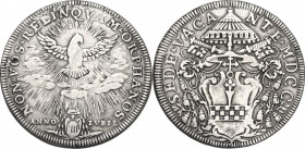 Roma. Sede Vacante (1700), Camerlengo Card. Giovanni Battista Spinola. Piastra 1700. CNI 4; M. 3; Berm. 2330. AG. 30.63 g. 45.50 mm. Foro abilmente ot...