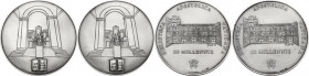 Roma - Città del Vaticano. Biblioteca Apostolica Vaticana. Lotto di 2 medaglie per il III Millennio. AR. 60.00 mm. In scatoline ufficiali del Vaticano...