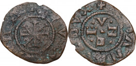 Venezia. Giovanni Dandolo (1280-1289). Quartarolo. CNI tav. II, 21; Paol. 6. MI. 0.52 g. 16.00 mm. RRR. BB/qBB.