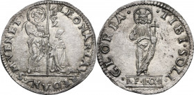 Venezia. Leonardo Loredan (1501-1521). Lira o mocenigo, sigle F C, Filippo Calbo massaro dal 1502. CNI tav. VII, 22; Paol. 3. AG. 6.53 g. 33.50 mm. Co...