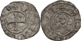Viterbo. Autonome ( Sec. XIII-XIV). Denaro viterbese o viterbino minuto. CNI tav. XIX, 13. MI. 0.48 g. 16.00 mm. R. BB.