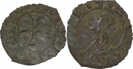 Viterbo. Urbano VI (1378-1379) Bartolomeo Prignani. Denaro. Ser. 1; M. 4; Berm. 219. MI. 0.34 g. 15.00 mm. RRR. Emissione molto rara. BB.