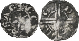 Amedeo V (1285-1323). Obolo di Piemonte o maglia, Susa. MIR (Savoia) 52; Sim. 10; Biaggi 44. MI. 0.43 g. 14.00 mm. R. qBB/BB.