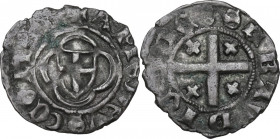 Amedeo VIII, Conte (1391-1416) - (1391-1398 reggenza di Bona di Borbone). Obolo di bianchetto II tipo, Nyon. MIR (Savoia) 128b; Sim. 26/1; Biaggi 115....