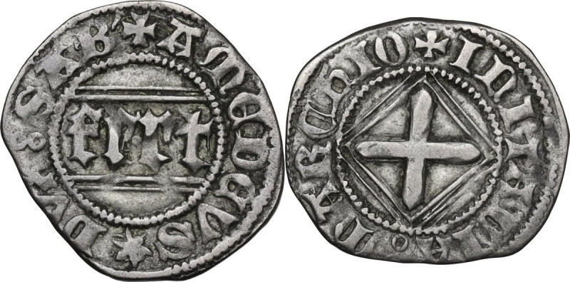 Amedeo VIII Duca (1416-1440). Quarto di grosso II tipo (savoiardo). MIR (Savoia)...