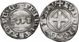 Ludovico (1440-1465). Quarto I tipo, Cornavin. MIR (Savoia) 167d; Sim. 11; Biaggi 148b. MI. 1.28 g. 19.00 mm. BB.