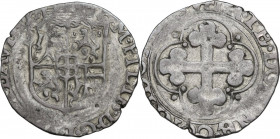 Emanuele Filiberto Duca (1559-1580). Soldo II tipo, data illeggibile, zecca incerta. MIR (Savoia) 534; Sim. 58. Biaggi 450. MI. 1.70 g. 19.00 mm. qBB.